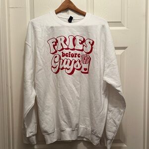 Fries Before Guys Crewneck Sweater